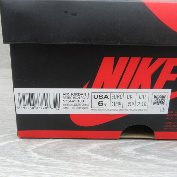 Jordan 1 High OG Electro Orange (GS) Size 6Y / Womens Size 7.5 NEW - Picture 14 of 14